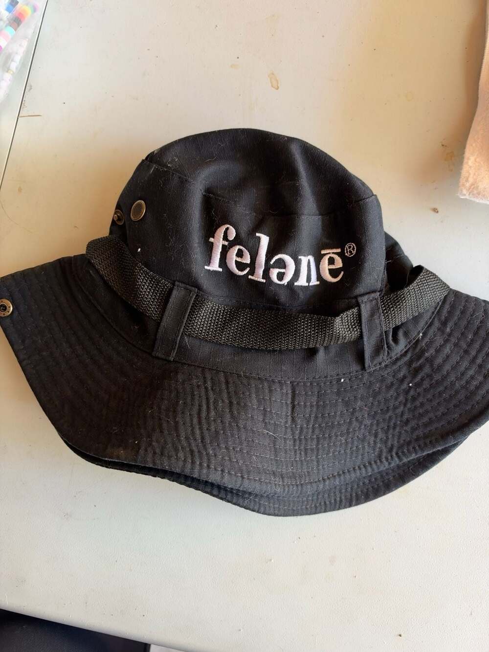 Felane Black Boonie Sun Hat Fishing Hiking